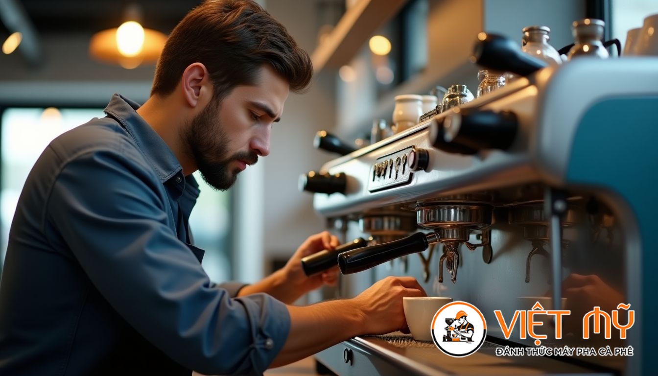 Giải Quyết Vấn Đề Máy Pha Cà Phê Bị Kẹt Tay Gạt