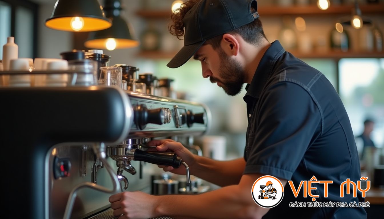Nguyên Nhân và Cách Sửa Máy Pha Cà Phê La Marzocco Bị Rò Rỉ Nước Ở Group Head